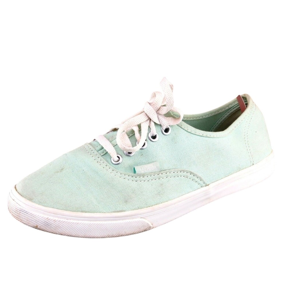 VANS Size 6.5 M Green Lace Up Fashion Sneakers Fabric Women Shoe‎ 614992